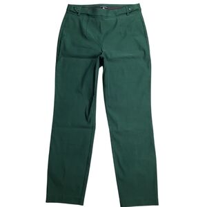 Violets & Roses Tenney Mid Rise Slim Straight Green Pants SZ 10